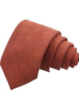 AUTUMN Terracotta necktie and pocket square combination