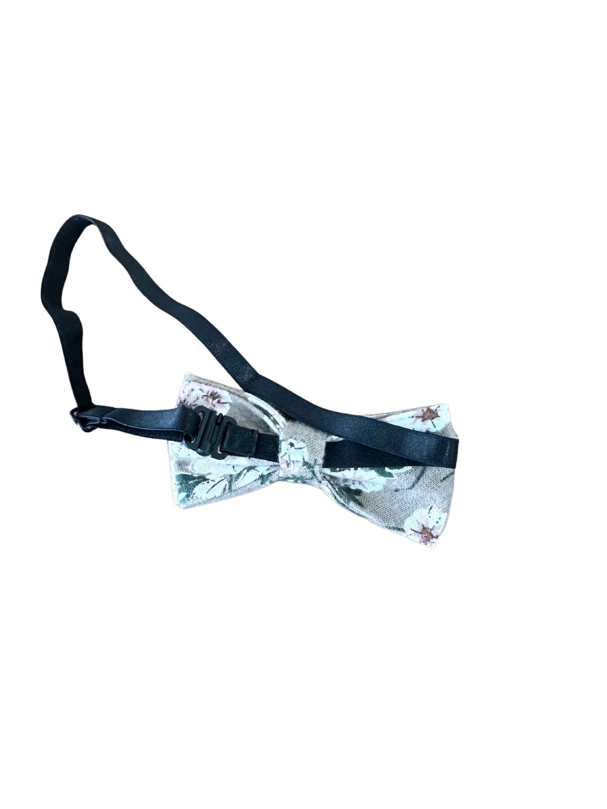 Gray Kids Floral Bow Tie (Pretied) by Mytieshop - DEAN