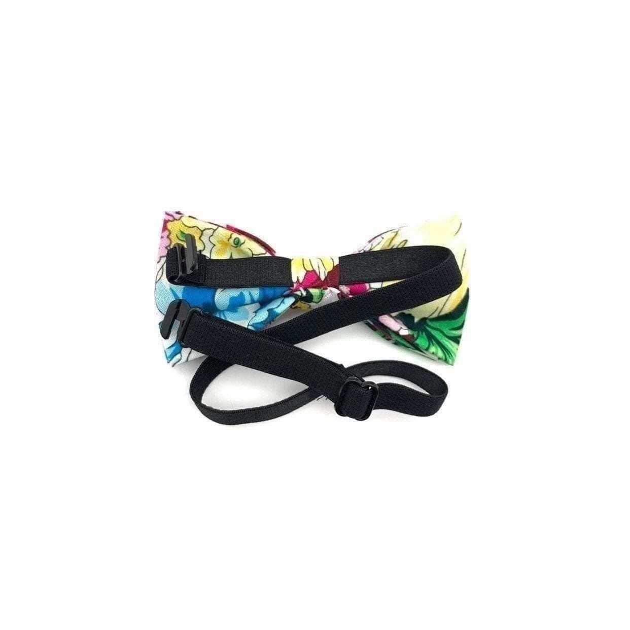Kids Floral Pre-Tied Bow Tie Mytieshop - BYRON-The perfect accessory for your little one's next formal event, this BYRON Kids Floral Pre-Tied Bow Tie is sure to make them look dapper. Made from high-quality materials, this bow tie features a beautiful floral design that is perfect for spring and summer occasions. The pre-tied design makes it easy to put on and take off, so your little one can focus on enjoying their special day. Strap is adjustablePre-Tied bowtieBow Tie 10.5 * 6CMSpecificsItem T