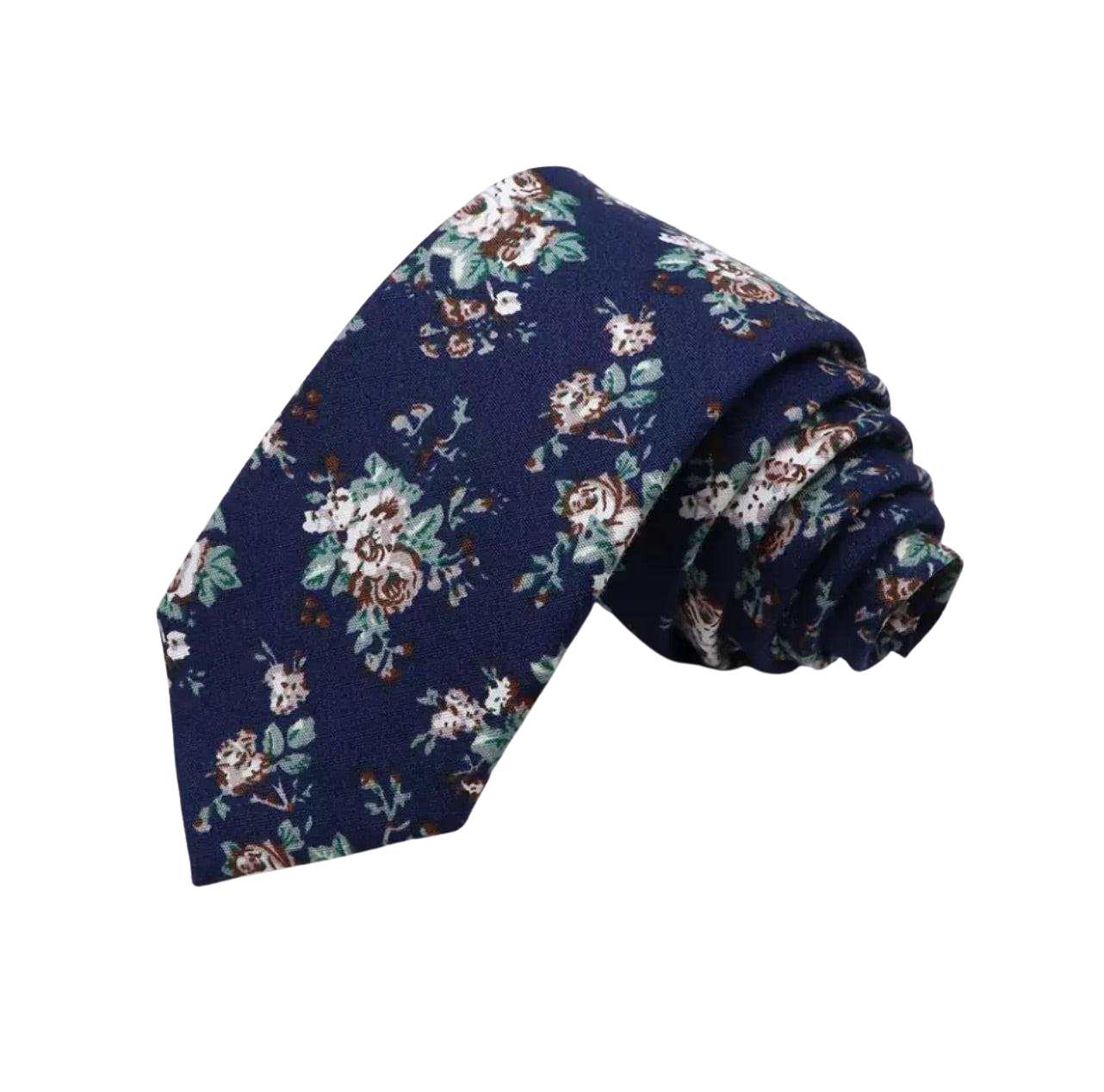 NAVY Floral Tie 2.36&quot; LAKE - MYTIESHOP-Neckties-Navy Floral Skinny Tie Men’s Floral Necktie for weddings events, great for prom anniversary gifts. Groom groomsmen father of bride blue floral tie-Mytieshop. Skinny ties for weddings anniversaries. Father of bride. Groomsmen. Cool skinny neckties for men. Neckwear for prom, missions and fancy events. Gift ideas for men. Anniversaries ideas. Wedding aesthetics. Flower ties. Dry flower ties.