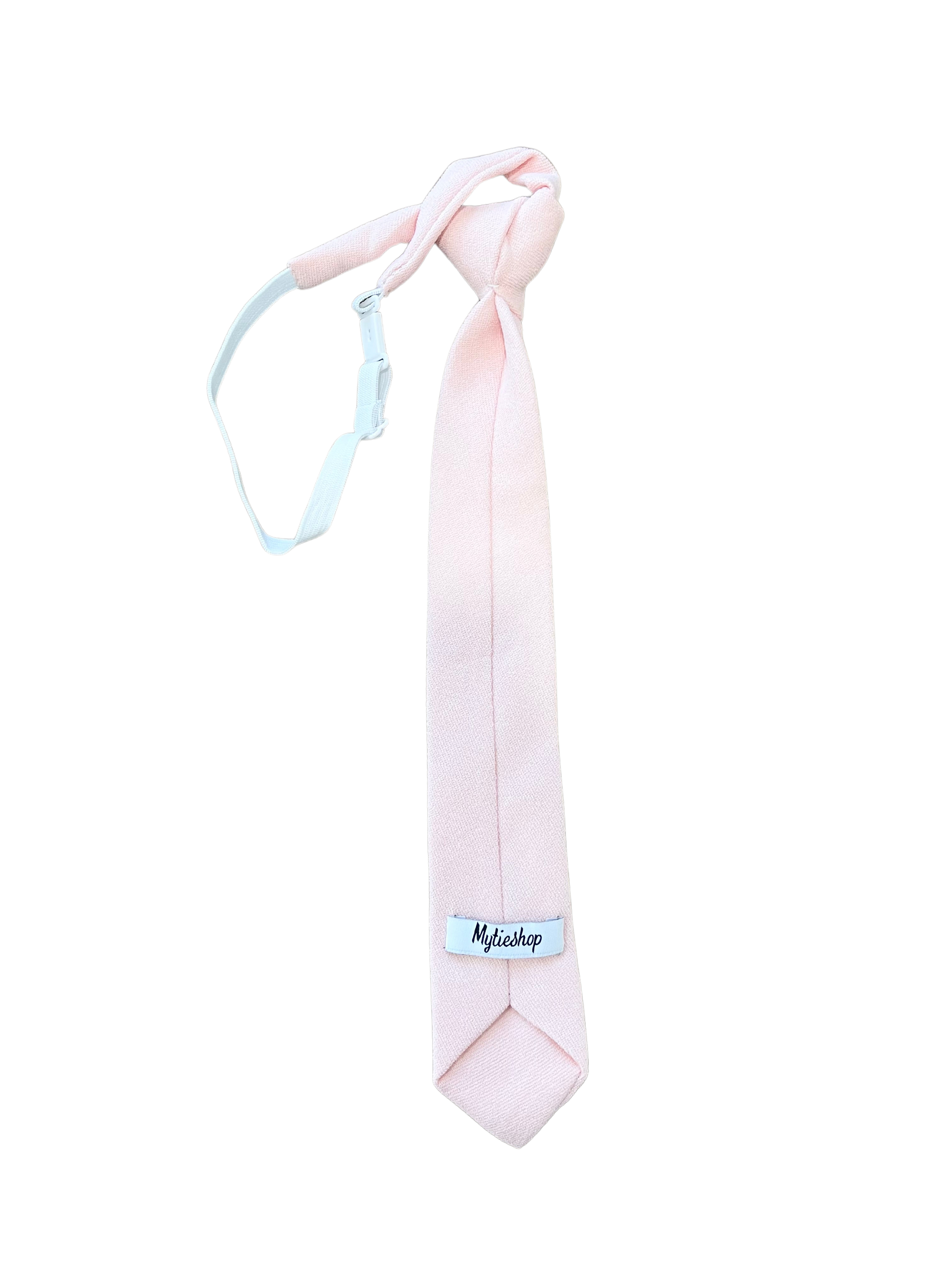 Pink Tie For Kids (Strap) CORA Skinny Fit-Pink Tie For Kids Material: Sued Color: Pink Approx Size: Max width: 6.5 cm / 2.36 inches Length: 37 Cm / 14.56 Inches Have a little one that you need to dress up for a wedding or other formal event? spoil them rotten with this CORA Pink Kids and Toddlers Clip On Tie. This tie is absolutely darling, and will have them looking their best. The clip on design makes it easy to put on and take off, so even the squirmiest of kids can wear it with ease. You&#39;ll 