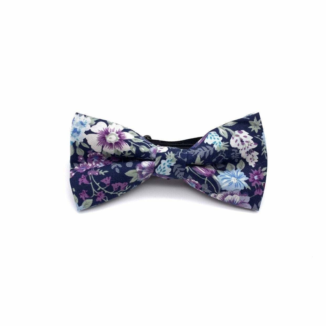 Purple and Blue Kids Floral Pre-Tied Bow Tie Mytieshop - SWEET PEA-Kids&#39; Floral Bow tie SWEET PEA Color: Blue Base Strap is adjustablePre-Tied bowtieBow Tie 10.5 * 6CM Great for Prom Dinners Interviews Photo shoots Photo sessions Dates Wedding Attendant Ring Bearers Fits toddlers and babies. Evabder baby ow tie toddler bow tie floral for wedding and events groom groomsmen flower bow tie mytieshop ring bearer page boy bow tie white bow tie white and blue tie kids bowtie floral Adjustable wedding 