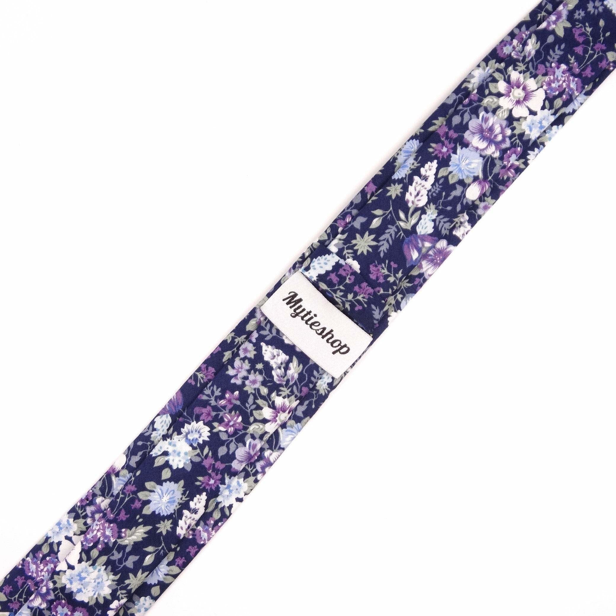 Purple floral tie men 2.36&quot; SWEET PEA - MYTIESHOP -Neckties-Purple floral tie men Men’s Floral Necktie for weddings and events, great for prom and anniversary gifts. Mens floral ties near me us ties tie shops cool tie-Mytieshop. Skinny ties for weddings anniversaries. Father of bride. Groomsmen. Cool skinny neckties for men. Neckwear for prom, missions and fancy events. Gift ideas for men. Anniversaries ideas. Wedding aesthetics. Flower ties. Dry flower ties.