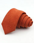 Rust Orange Skinny Tie SAFFRON - MYTIESHOP-Neckties-Rust Orange Skinny Tie weddings and events great for prom and terracotta tie gifts Mens ties near me us shops cool skinny flower ideas gifts for him-Mytieshop. Skinny ties for weddings anniversaries. Father of bride. Groomsmen. Cool skinny neckties for men. Neckwear for prom, missions and fancy events. Gift ideas for men. Anniversaries ideas. Wedding aesthetics. Flower ties. Dry flower ties.