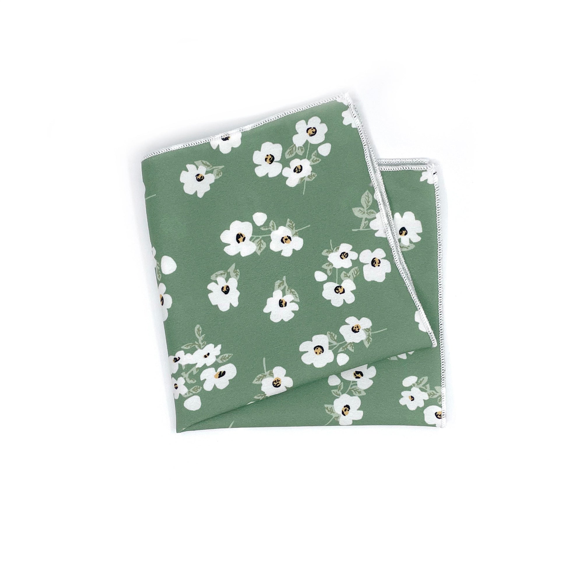 Sage Green Floral Pocket Square AUGUST Mytieshop Sage Green Floral Pocket square Color: Green Item Length: 23 cm ( 9 inches)Item Width : 22 cm (8.6 inches) Matching Necktie Add a touch of elegance to your look with this AUGUST Floral Pocket Square. Made with high-quality fabric, as a result this pocket square is perfect for any formal occasion. The beautiful floral design is sure to make you stand out from the crowd, and whether you&#39;re attending a wedding, a job interview, or a fancy dinner part