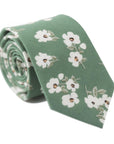Sage Green Floral Tie 2.36" AUGUST - MYTIESHOP-Neckties-Sage green floral tie Mytieshop wedding tie green flower tie neckties skinny ties wedding photography Floral Necktie for weddings prom skinny ties-Mytieshop. Skinny ties for weddings anniversaries. Father of bride. Groomsmen. Cool skinny neckties for men. Neckwear for prom, missions and fancy events. Gift ideas for men. Anniversaries ideas. Wedding aesthetics. Flower ties. Dry flower ties.