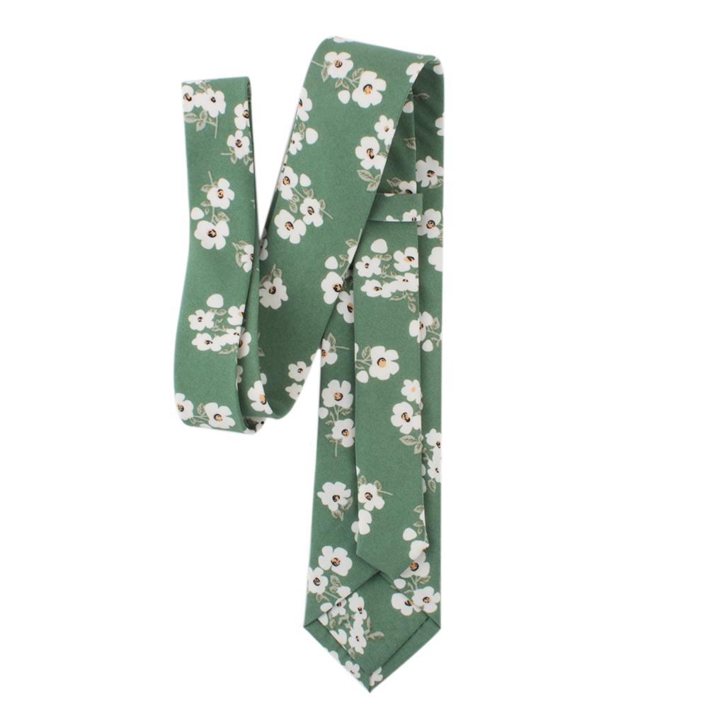 Sage Green Floral Tie 2.36" AUGUST - MYTIESHOP-Neckties-Sage green floral tie Mytieshop wedding tie green flower tie neckties skinny ties wedding photography Floral Necktie for weddings prom skinny ties-Mytieshop. Skinny ties for weddings anniversaries. Father of bride. Groomsmen. Cool skinny neckties for men. Neckwear for prom, missions and fancy events. Gift ideas for men. Anniversaries ideas. Wedding aesthetics. Flower ties. Dry flower ties.