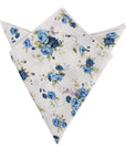 White Floral Pocket Square Mytieshop - SAGE Mytieshop White Floral Pocket SquareMaterial CottonItem Length: 23 cm ( 9 inches)Item Width : 22 cm (8.6 inches) The epitome of sophisticated style, this white floral pocket square is perfect for that sharp dressed man. Whether you're accessorizing for a wedding, a formal event, or just for work, this pocket square is sure to elevate your look. The delicate florals are understated and elegant, and the pocket square itself is made of high-quality fabric