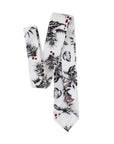 White Floral Tie for Men COCO-Neckties-White Floral Tie for Men Floral Necktie Palm print skinny tie floral ties for weddings and events great for prom and gifts Mens ties near me us tie-Mytieshop. Skinny ties for weddings anniversaries. Father of bride. Groomsmen. Cool skinny neckties for men. Neckwear for prom, missions and fancy events. Gift ideas for men. Anniversaries ideas. Wedding aesthetics. Flower ties. Dry flower ties.