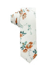 White Floral Tie with Green and Copper flowers KENNEDY-Neckties-White Floral Tie with pink flowers necktie for weddings and events Great for groom and groomsmen. Styled shoots elopements weddings mytieshop KENNEDY-Mytieshop. Skinny ties for weddings anniversaries. Father of bride. Groomsmen. Cool skinny neckties for men. Neckwear for prom, missions and fancy events. Gift ideas for men. Anniversaries ideas. Wedding aesthetics. Flower ties. Dry flower ties.