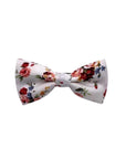 White Floral bow tie for kids BENJAMIN MYTIESHOP-White Floral bow tie for kids Strap is adjustablePre-Tied bowtieBow Tie 10.5 * 6CM White base Great for: Wedding Shoots Formal Prom Fancy Parties Gifts and presents Ring bearers-Mytieshop