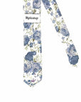 White floral skinny tie 2.36" SAM - MYTIESHOP | toile de jouy floral tie wedding-Neckties-White floral skinny tie toile de jouy Sam floral skinny tie for weddings and prom great for groom and groomsmen elopement shoots and shoot wedding-Mytieshop. Skinny ties for weddings anniversaries. Father of bride. Groomsmen. Cool skinny neckties for men. Neckwear for prom, missions and fancy events. Gift ideas for men. Anniversaries ideas. Wedding aesthetics. Flower ties. Dry flower ties.