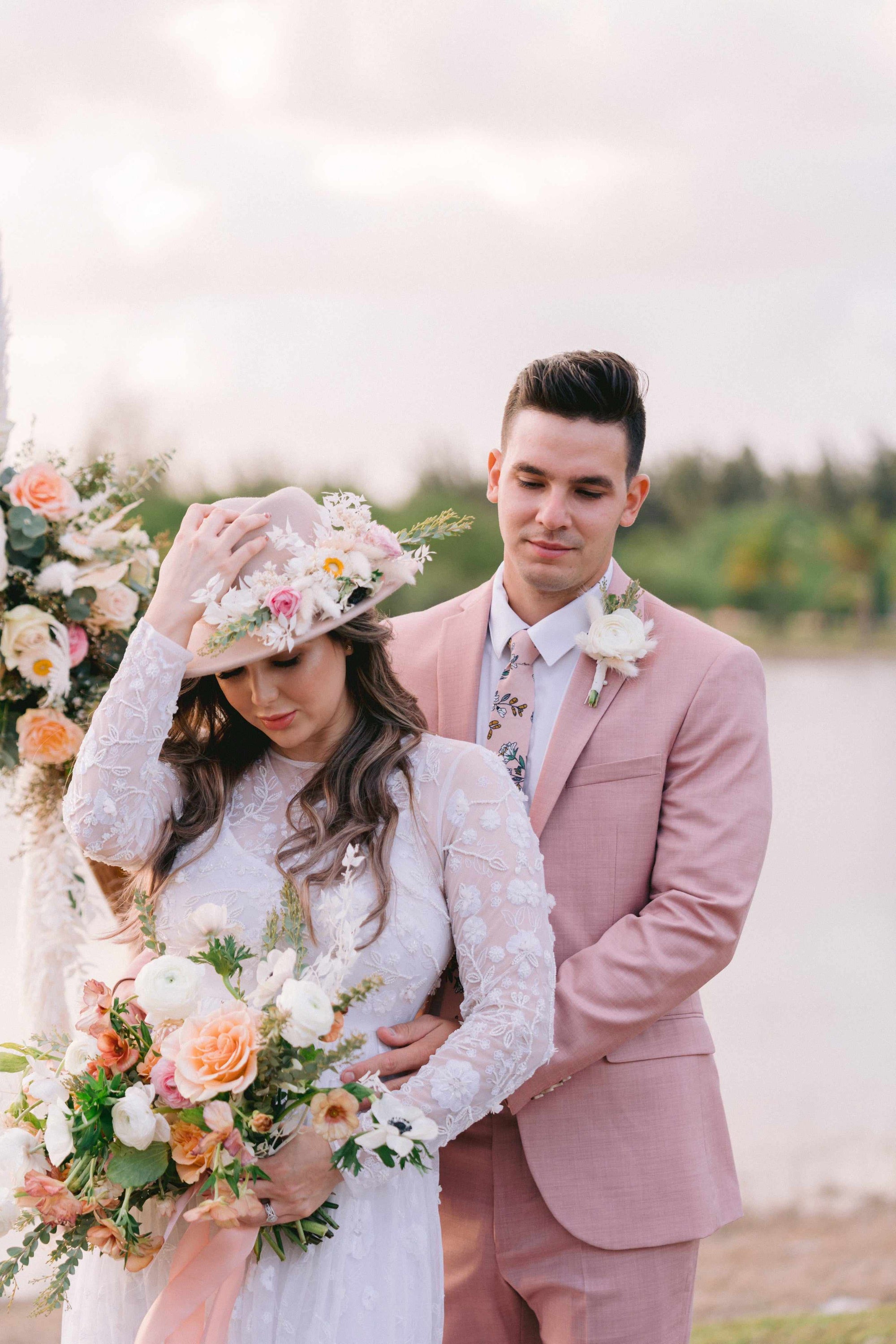 Xavier floral tie mytieshop flower neckties for wedding prom elopments shoots groom groomsmen