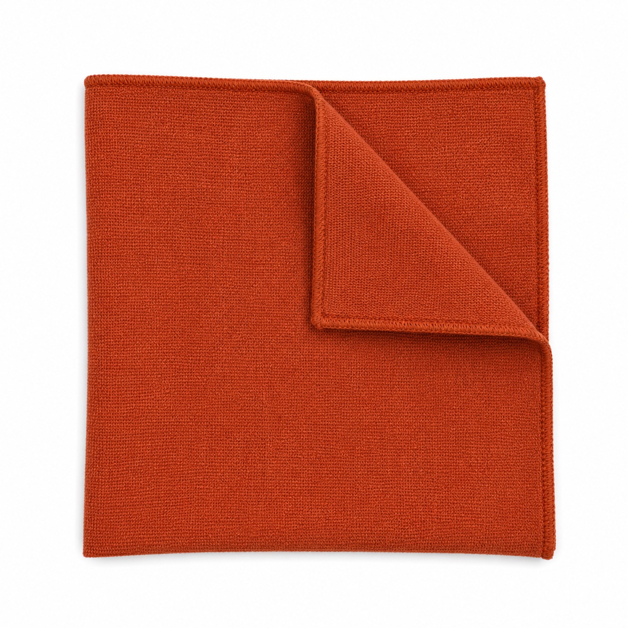 Terracotta Rust Pocket Square SAFFRON - Mytieshop